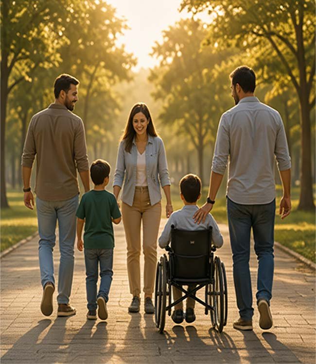 Family walking together